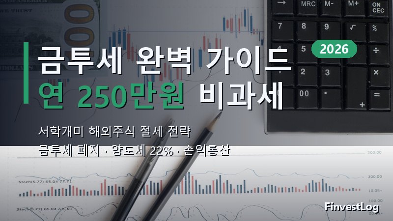 금투세 완벽 가이드: 서학개미 해외주식 절세 전략 (2026)