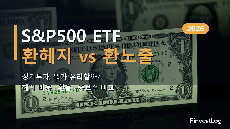 S&P500 환헤지 vs 환노출 ETF, 장기투자 뭐가 유리할까 (2026)