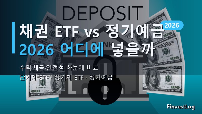 국내 채권 ETF vs 정기예금, 2026 어디에 넣어야 할까