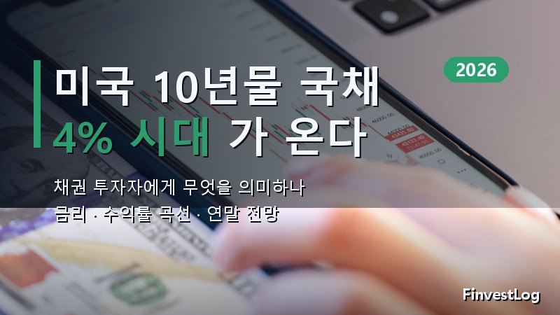 2026 미국 10년물 국채 금리 전망: '4% 시대'가 온다