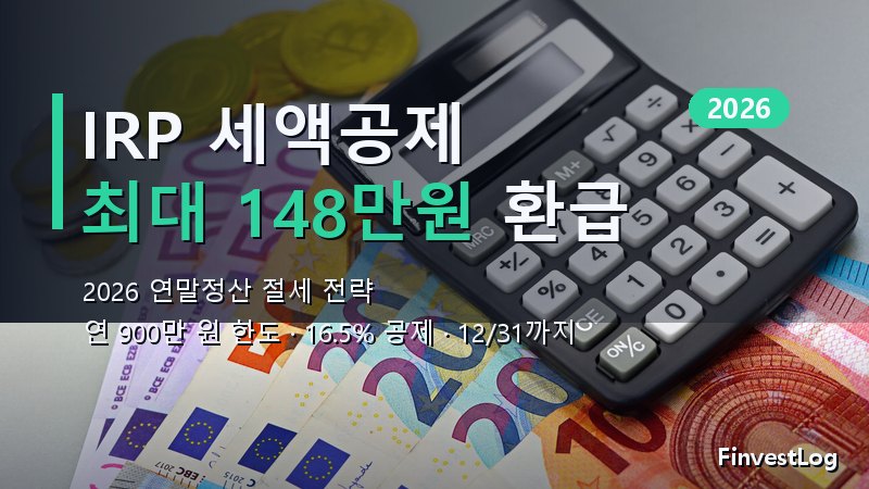 IRP 세액공제 한도 2026: 최대 148만원 환급 전략