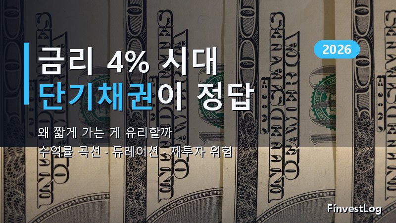 금리 4% 시대, 왜 단기채권이 정답일까 (2026)