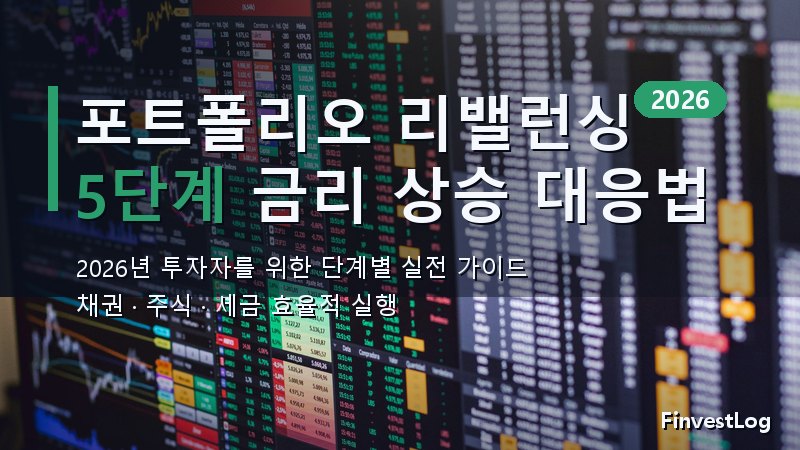 금리 상승기에 포트폴리오를 리밸런싱하는 법 (2026 단계별 완벽 가이드)