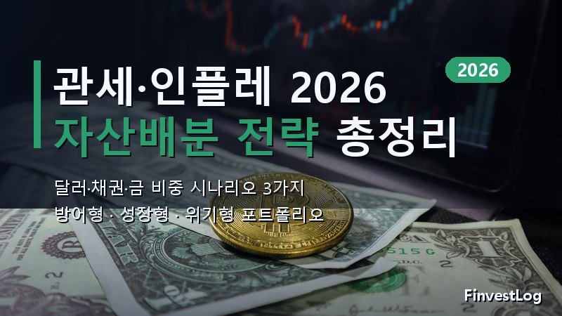 미국 관세·인플레 2026, 한국 투자자 자산배분: 달러·채권·금 비중 총정리