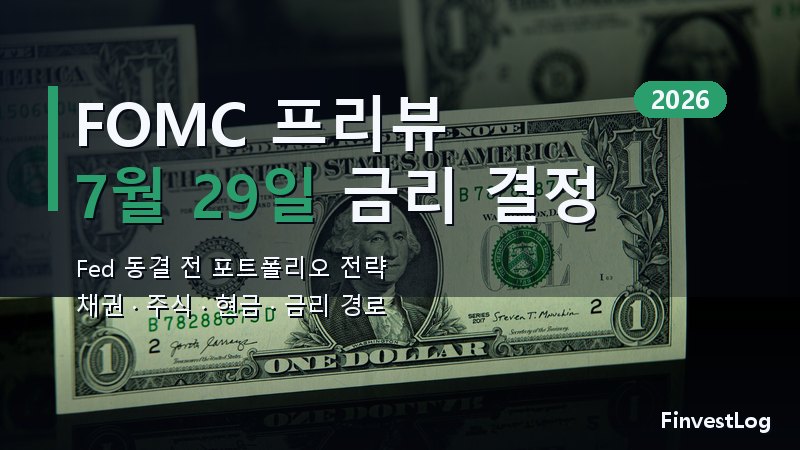 2026년 7월 FOMC 프리뷰: 7월 29일 전 포트폴리오 포지셔닝 전략