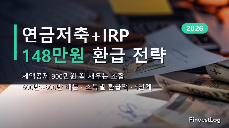 연금저축 600만 + IRP 300만 세액공제 최대 환급 조합 전략 (2026)