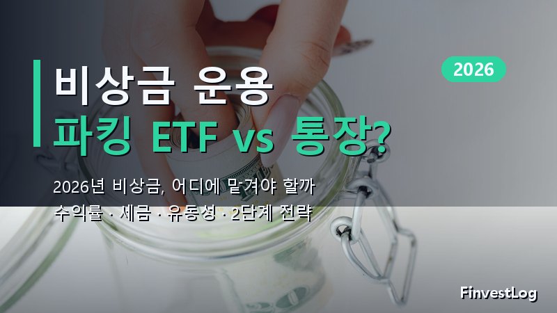 파킹형 ETF vs 파킹통장: 2026년 비상금을 어디에 맡겨야 할까?
