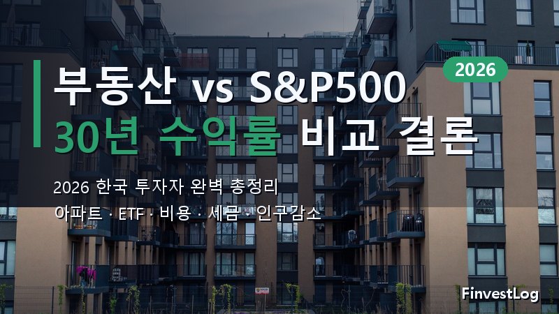 부동산 투자 vs S&P500 ETF 장기 수익률 비교 — 2026 한국 투자자 결론 총정리