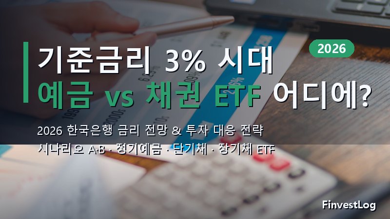 2026 한국은행 기준금리 전망: 예금 vs 채권 ETF 대응 전략 총정리