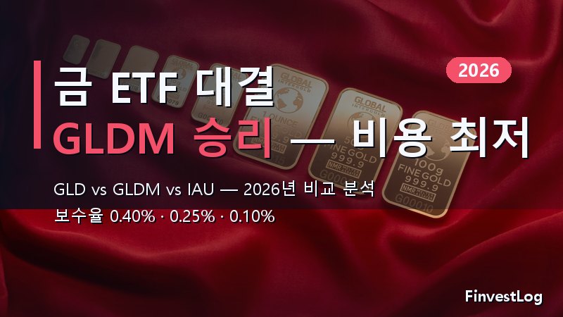 GLD vs GLDM vs IAU: 2026년 최고 가치 금 ETF는?