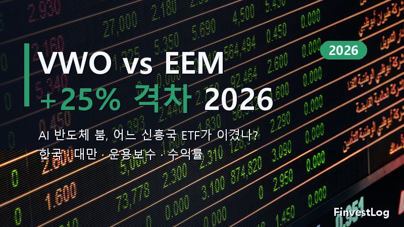 VWO vs EEM: 2026 AI 반도체 붐, 어느 신흥국 ETF가 더 유리할까?
