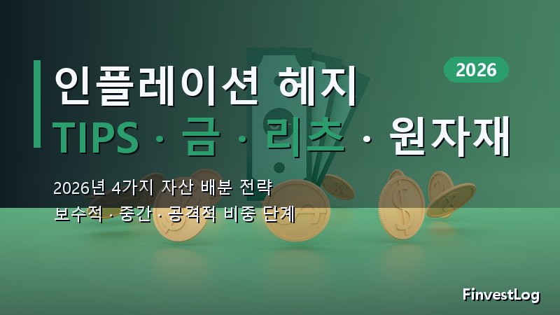 인플레이션 헤지 포트폴리오 2026: TIPS·금·리츠·원자재 배분 전략
