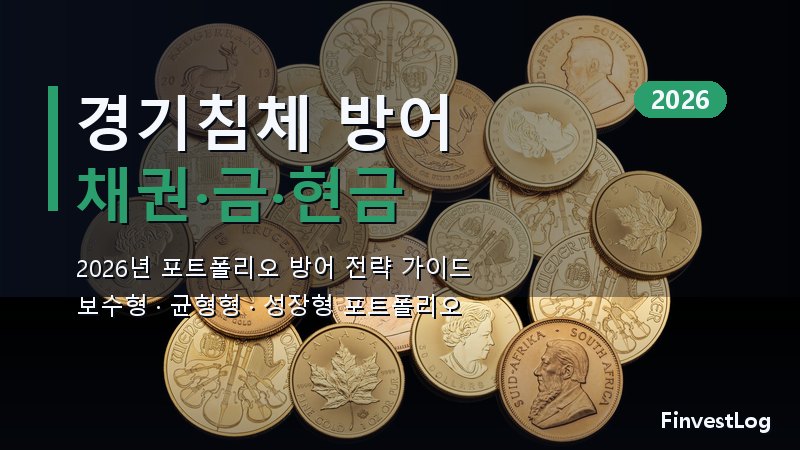 2026년 경기침체에 강한 투자 포트폴리오: 채권·금·현금 배분 가이드