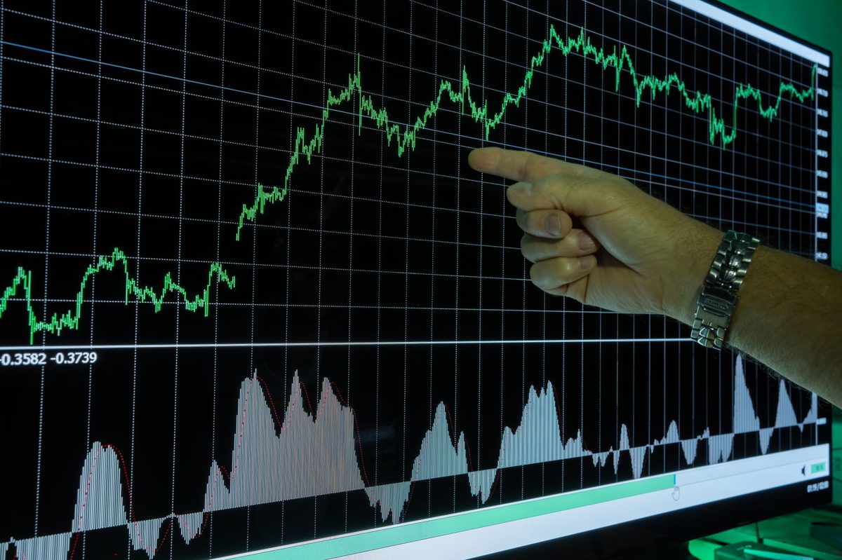 Defensive portfolio shield against rising interest rate storm, stock market volatility concept