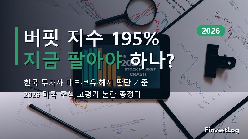 버핏 지수 195%, 미국 주식 지금 팔아야 하나? 한국 투자자 매도·보유·헤지 기준 (2026)