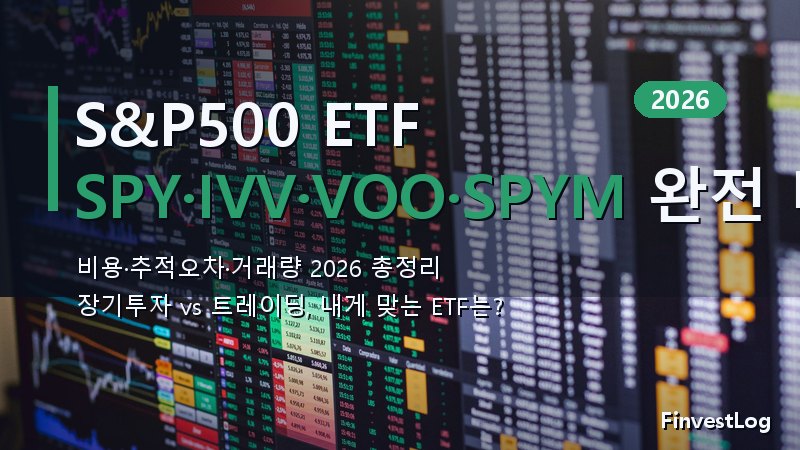 SPY·IVV·VOO·SPYM S&P500 ETF 완전 비교 2026 — 비용·추적오차·거래량 총정리